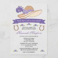 Lila Derby-Hut-Brautparty