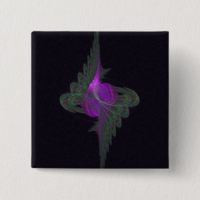 Lila Derwisch-abstrakte Kunst Button (Vorderseite)