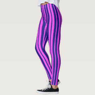 Lila Design der Streifen Leggings