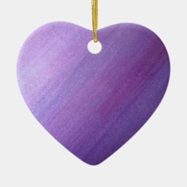 Lila Diagonaldesign Keramik Ornament (Vorne)