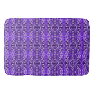 Lila Diamant-y-Abstraktes Muster Badematte