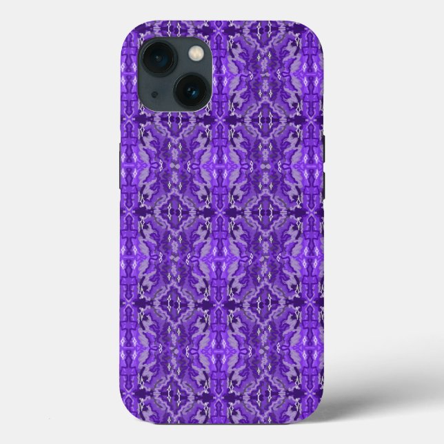 Lila Diamant-y-Abstraktes Muster Case-Mate iPhone Hülle (Rückseite)