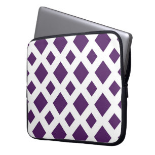 Lila Diamanten in Weiß Laptopschutzhülle