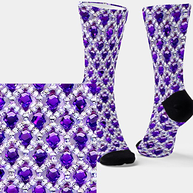 Lila Diamanten-Quadrat-Schnitt Socken (Von Creator hochgeladen)