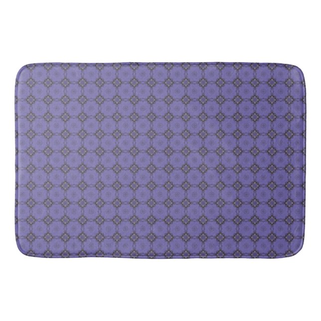 Lila Diamantquadrat-Muster Badematte (Vorderseite)