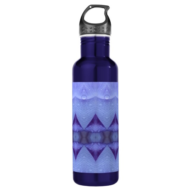 Lila Diamond Ikat Yoga Mat Edelstahlflasche (Vorderseite)