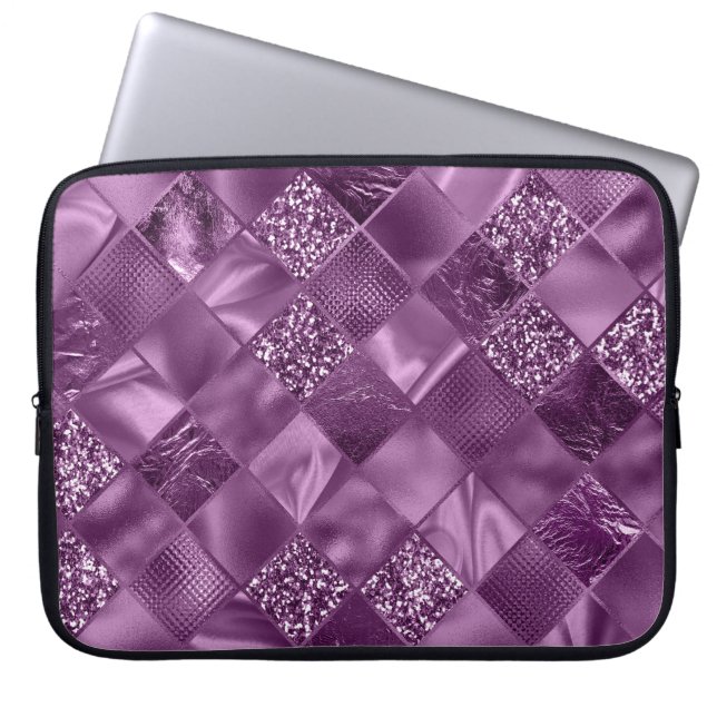 LILA DIAMOND SHIMMER DIAMOND PATTERN LAPTOPSCHUTZHÜLLE (Vorderseite)