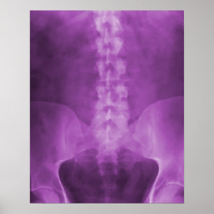 Lila digitale Röntgenkunst Poster