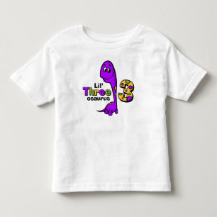 Lila Dinosaurier-3. Geburtstag Kleinkind T-shirt