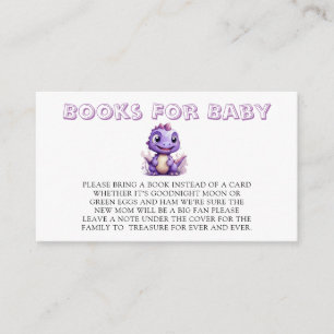 Lila Dinosaurier Blumenbücher für Kinder Begleitkarte