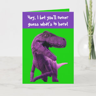 Lila Dinosaurier Karte