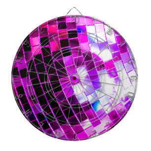 Lila Disco-Ball Dartscheibe