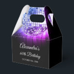 Lila Disco-Ball der 70er Jahre der 60er Geburtstag Geschenkschachtel<br><div class="desc">Mit unserer Lila Disco Ball Fvor Box der 60. Geburtstagsparty 70's fühlen sich Ihre Gäste wie Diskostars. Diese Gefälligkeitsboxen sind die perfekte Möglichkeit, um Ihre Freunde und Zuhause mit einer Touch "70er nostalgie nach Ihrem Meilenstein Geburtstag feiern zu senden. In einem lebendigen Farbton lila strahlen diese Gefälligkeitsboxen Energie und Spaß...</div>