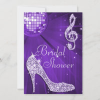 Lila Disco Ball und Sparkone Heelses Brautparty