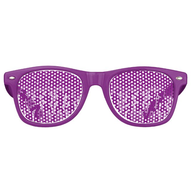 Lila Disco Dancers Retro 70er Dance Gastgeschenke Partybrille (Vorderseite)
