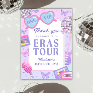 Lila Diskothek in meiner Geburtstagszeit Dankeskarte