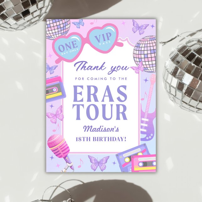 Lila Diskothek in meiner Geburtstagszeit Dankeskarte (Von Creator hochgeladen)