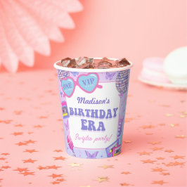 Lila Diskothek in meiner Geburtstagszeit Pappbecher