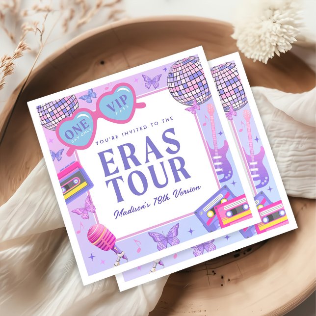 Lila Diskothek in meiner Geburtstagszeit Serviette (Von Creator hochgeladen)