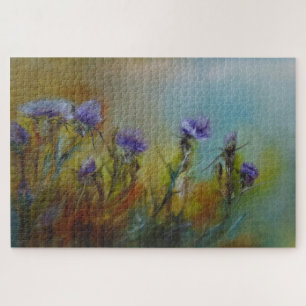 Lila Disteln Old Masters Gemalt Puzzle