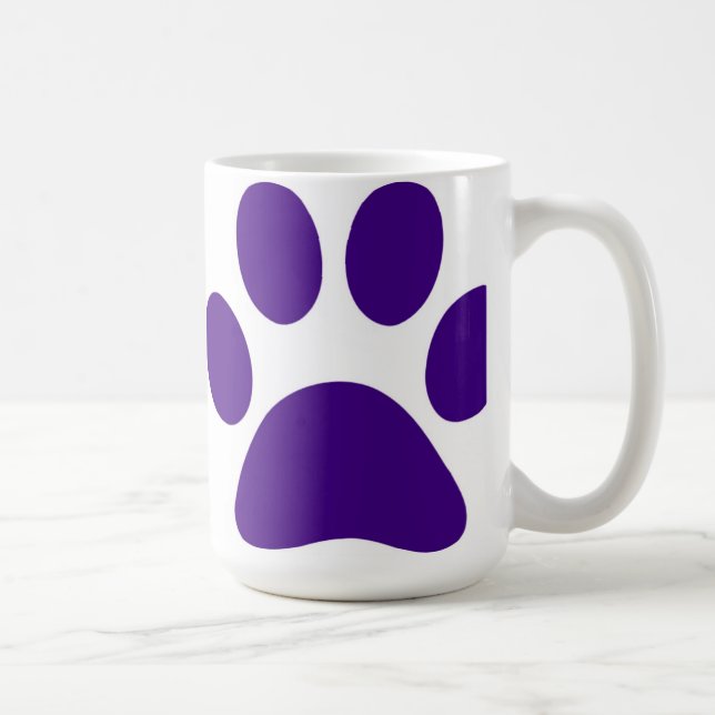 Lila Dog PW drucken individuell anpassbare Kaffeep Kaffeetasse (Rechts)