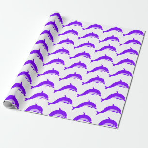 Lila Dolphin-Geschenkwrap Geschenkpapier
