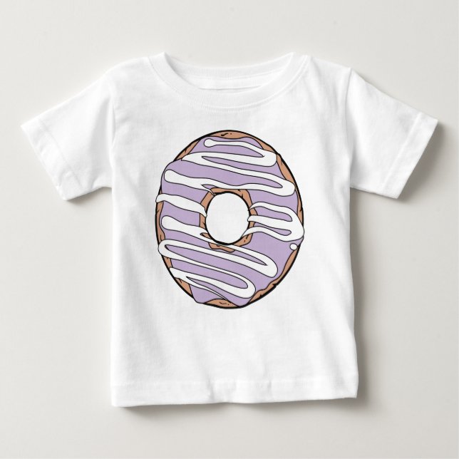 Lila Donut, Doughnut, Icing, Zuckerguss, Glaze Baby T-shirt (Vorderseite)