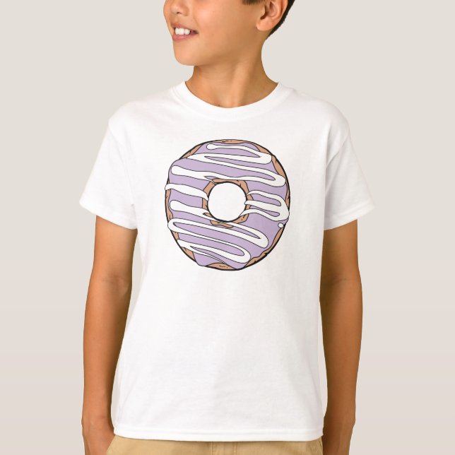 Lila Donut, Doughnut, Icing, Zuckerguss, Glaze T-Shirt (Vorderseite)