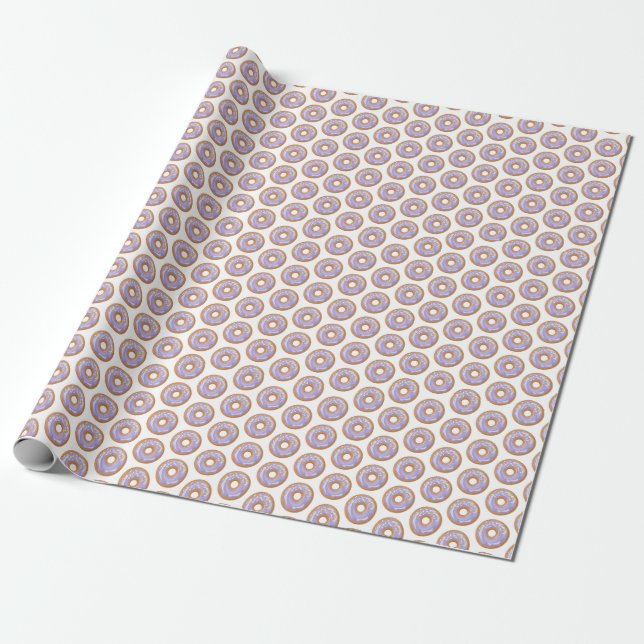 Lila Donut-Papier Geschenkpapier (Ungerollt)