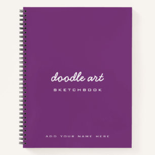 lila Doodle-Kunstskizze Notizbuch