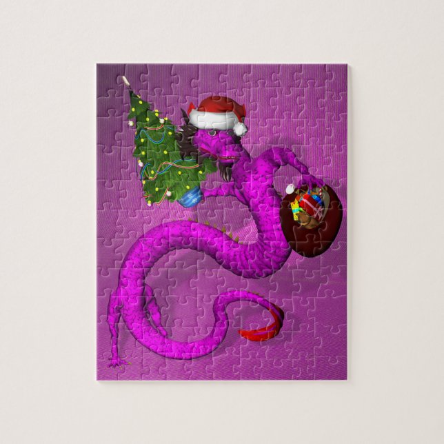 Lila Drache 8x10 Puzzle (Vertikal)