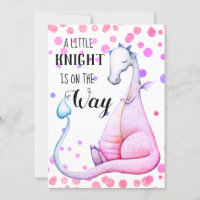*~* lila Drache-Baby-Duschen-Einladung