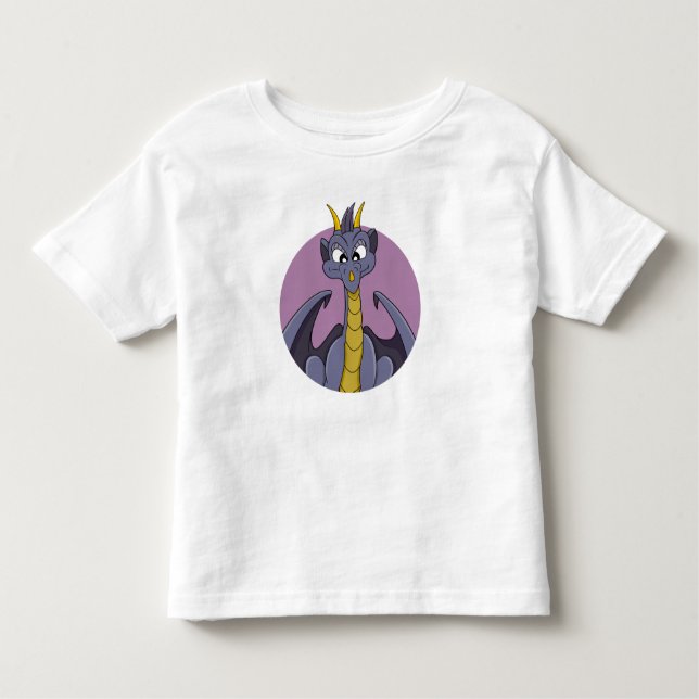 Lila Drache Cartoon Kleinkind T - Shirt (Vorderseite)