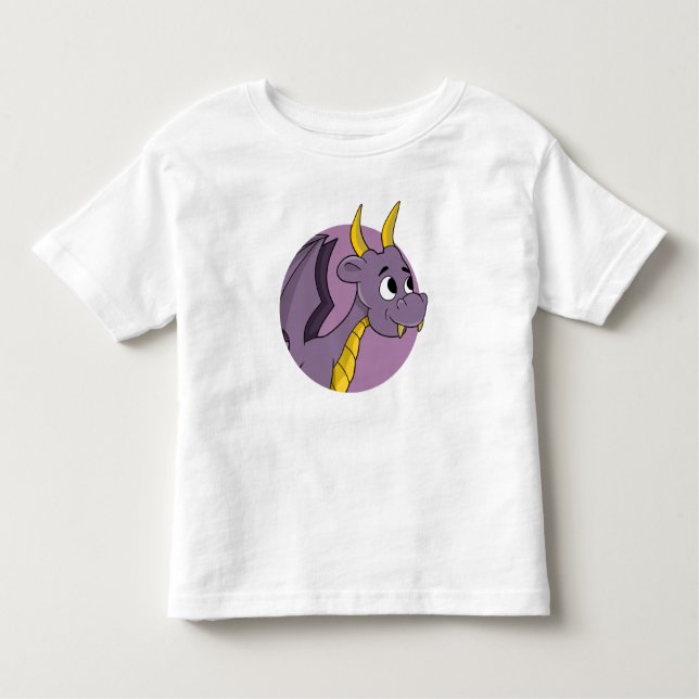 Lila Drache Cartoon Kleinkind T - Shirt (Vorderseite)