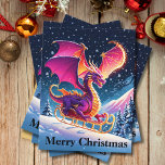 Lila Drache in den Schlitten Weihnachten frohe Wei<br><div class="desc">Dieses künstlerische Kunstwerk vereint einen zauberhaften Winterabend mit einem atemberaubenden rosa und lila Drachen,  der auf dem Schlitten des Weihnachtsmannes durch den verschneiten Himmel reitet. Set vor dem Hintergrund funkelnder Sterne.</div>