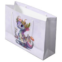 Lila Drache mit eleganter Krone