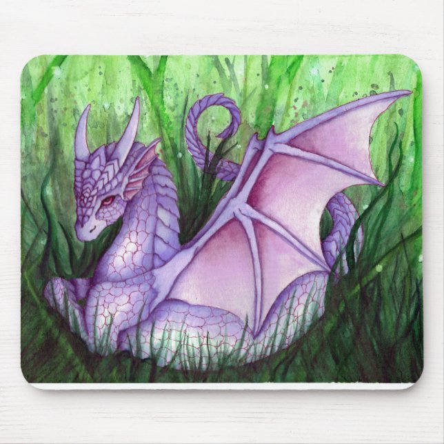 Lila Drache  Mousepad (Vorne)