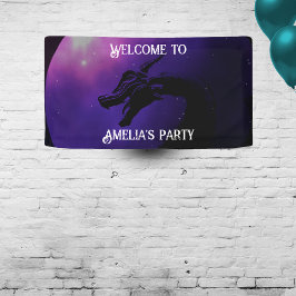 Lila Drache Personalisiert Banner