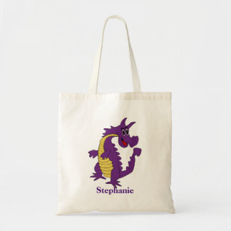 Lila Drache Personalisiert Tragetasche