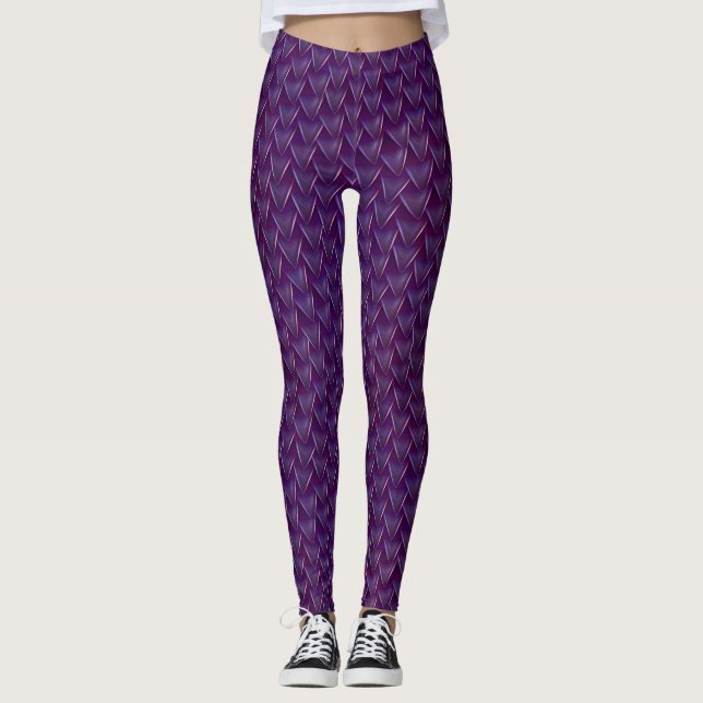 Lila Drache-Skala-Leggings Leggings (Vorderseite)