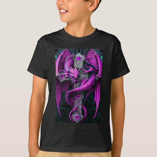 Lila Drache T-Shirt (Vorderseite)
