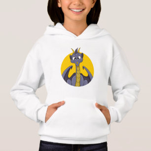 Lila Drachenkartoonose Hoodie