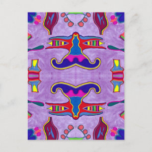 Lila Drachenpostkarte Postkarte