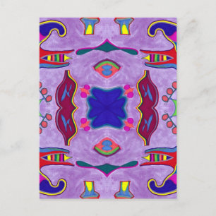 Lila Drachenpostkarte Postkarte