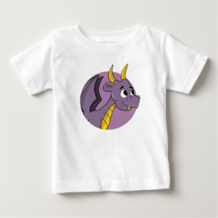 Lila Dragon Cartoon Baby T - Shirt