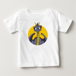 Lila Dragon Cartoon Baby T - Shirt