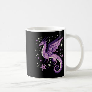 Lila Dragon Stars Niedlich Fantasy Mythical Girls  Kaffeetasse