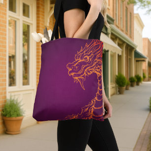 Lila Dragon Tote Bag