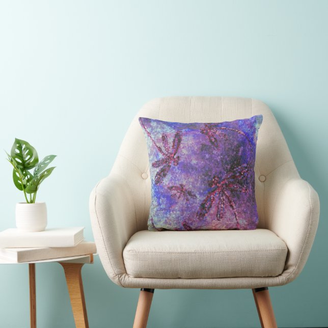 Lila Dragonfly Haze Kissen (Stuhl )