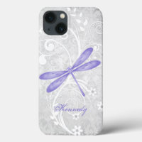 Lila Dragonfly-Personalisierter iPhone-X-Fall